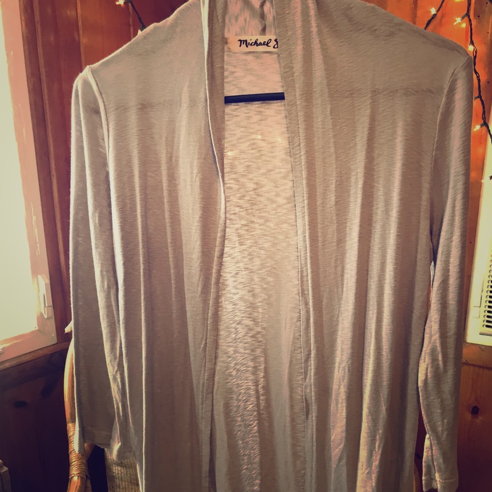 3/4 sleeve open front Michael Stars Cardigan